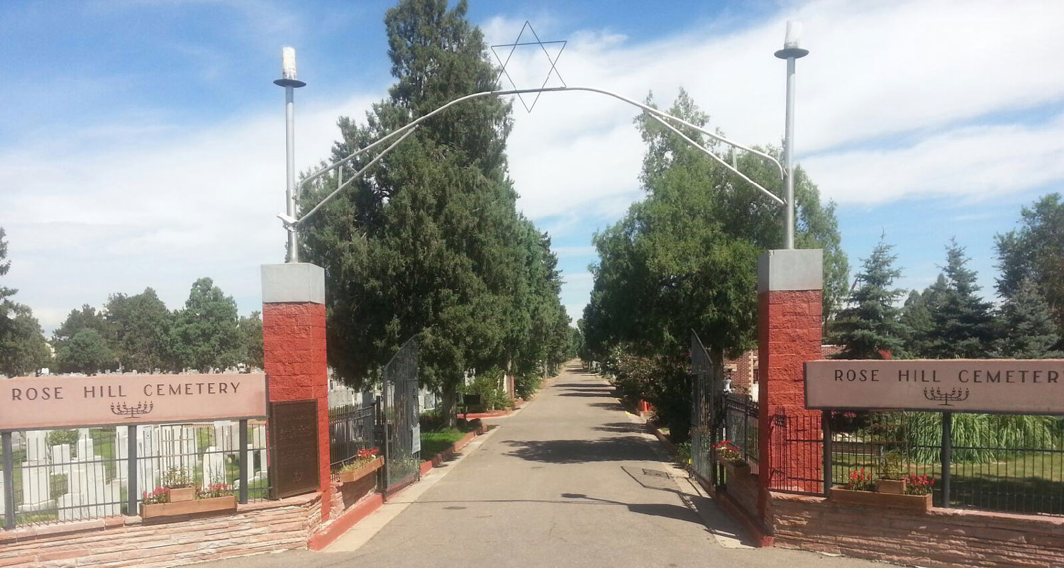 Rose Hill Cemetery grounds in Commerce City, Colorado